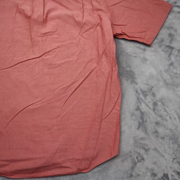 Eddie Bauer Shirt Mens L Red Relaxed Fit Short Sleeve Button Up Casual - Picture 16 of 16